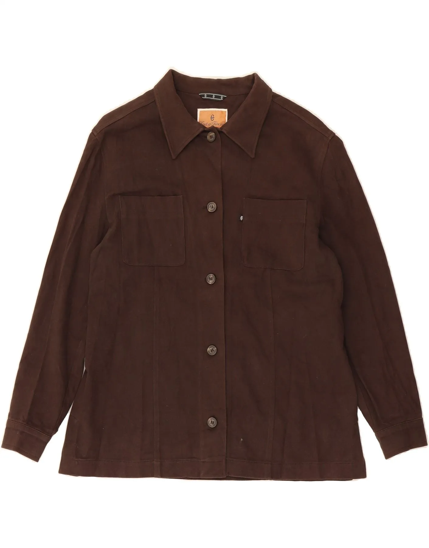Anniversary Celebration CONTE OF FLORENCE Womens Shirt IT 46 Large Brown Viscose