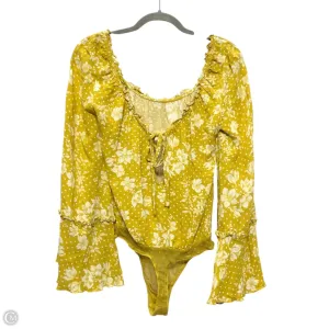 Bodysuit By Free People In Yellow, Size: Xs at home bodysuit