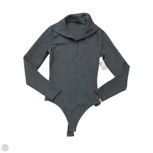 Bodysuit By Express In Grey, Size: S airport outfit bodysuit long torso bodysuit
