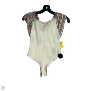 romper style bodysuit Bodysuit By Free People In Cream, Size: M