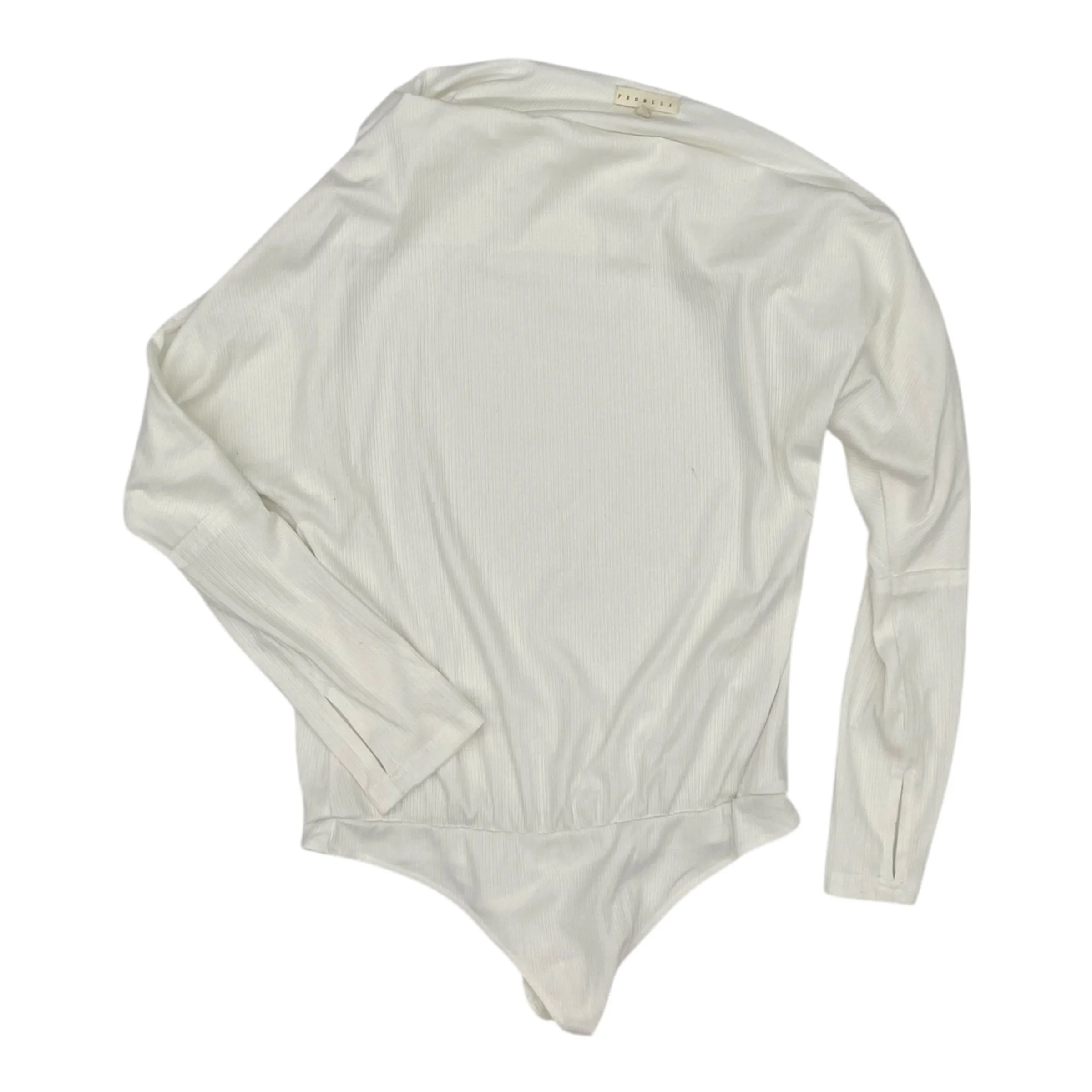 Bodysuit By Promesa In White, Size:M comfortable bodysuit lace mesh bodysuit