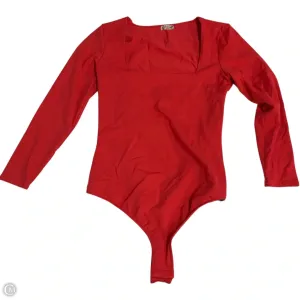 Bodysuit By Free People In Red, Size: S nude bodysuit sleep bodysuit