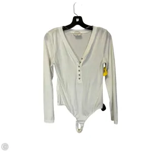 Bodysuit By Aura In White, Size: M dance bodysuit nylon bodysuit