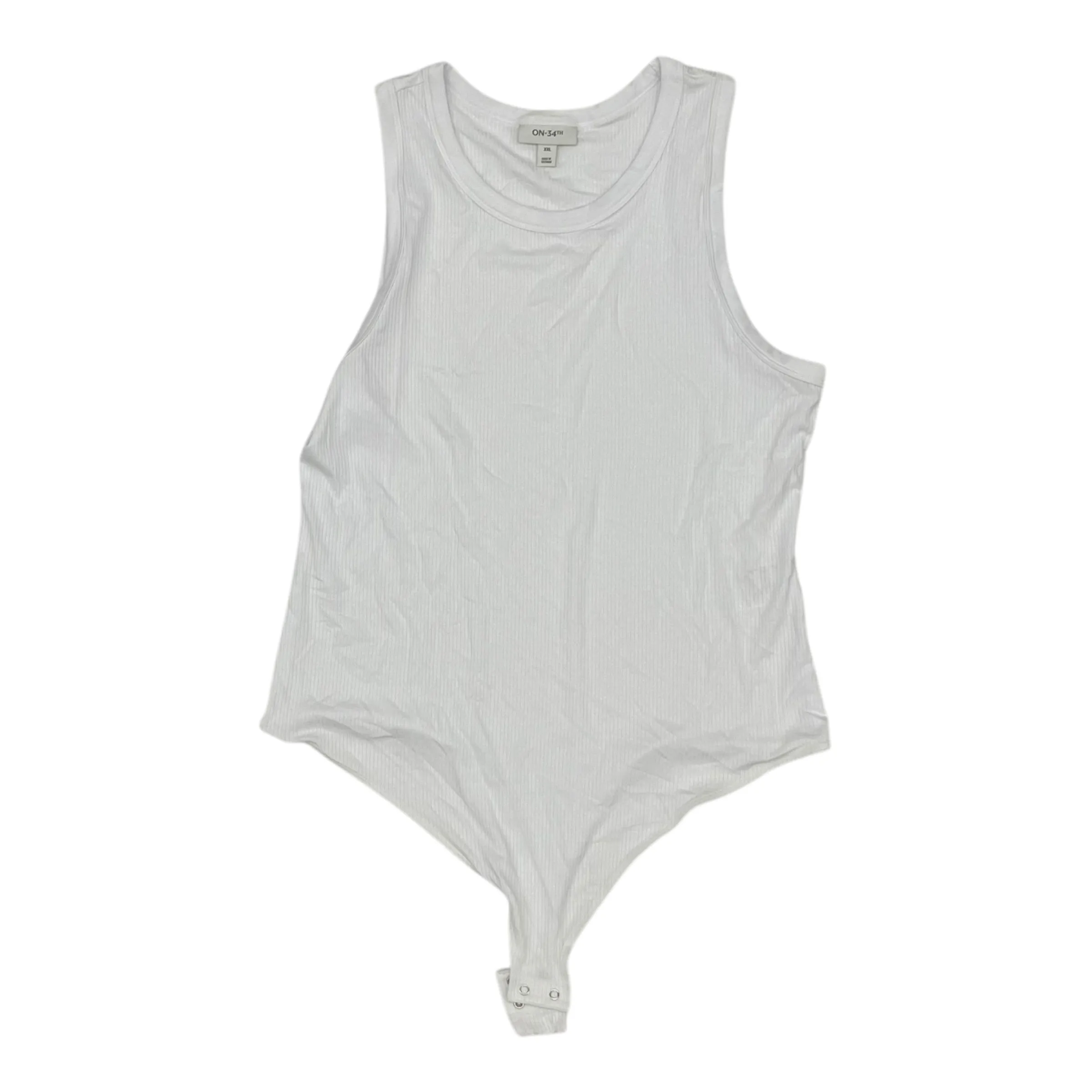 Bodysuit By Clothes Mentor In White, Size:Xxl cotton bodysuit