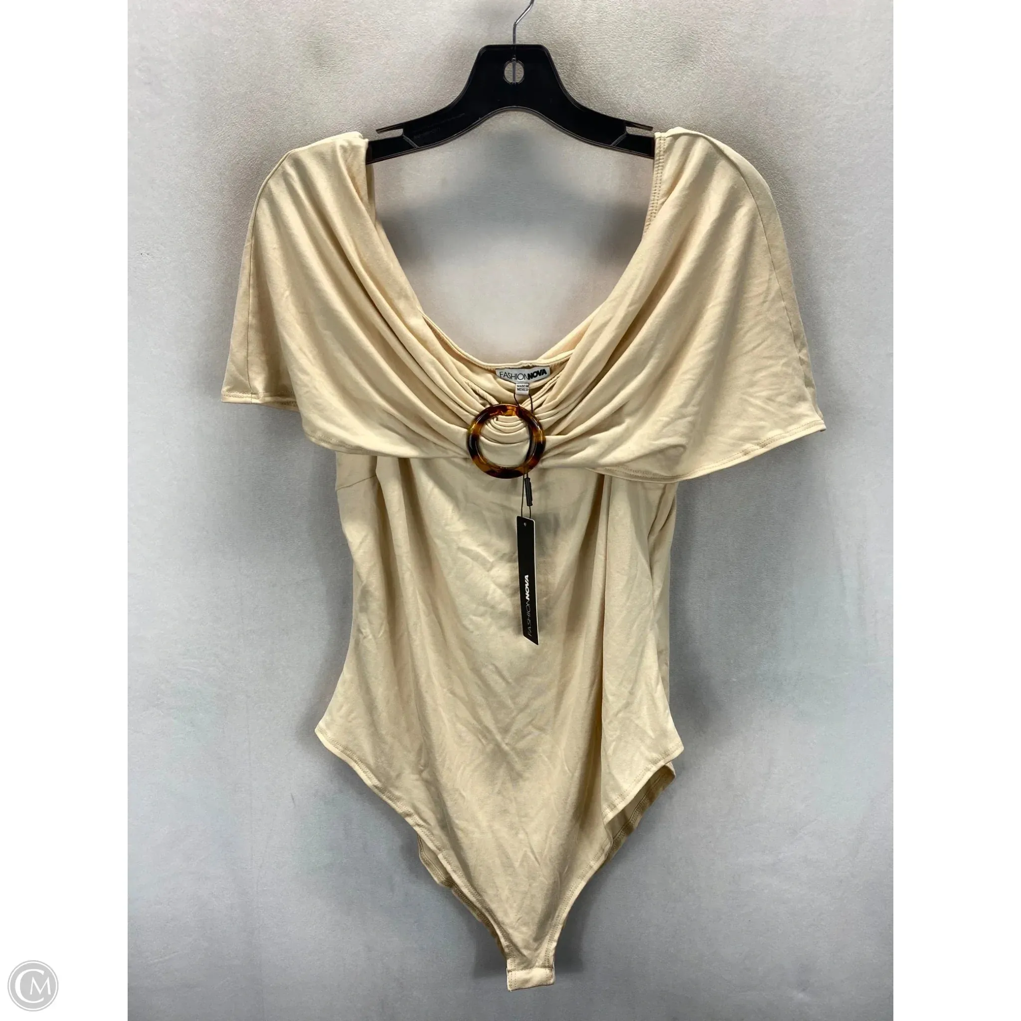 snake print bodysuit Bodysuit By Fashion Nova In Tan, Size: 2x