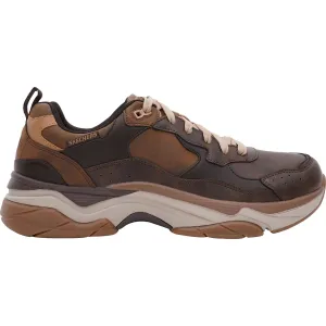 Skechers Staxed Brandin Mens Walking Shoes - Brown Grip Pattern Mountain Walk