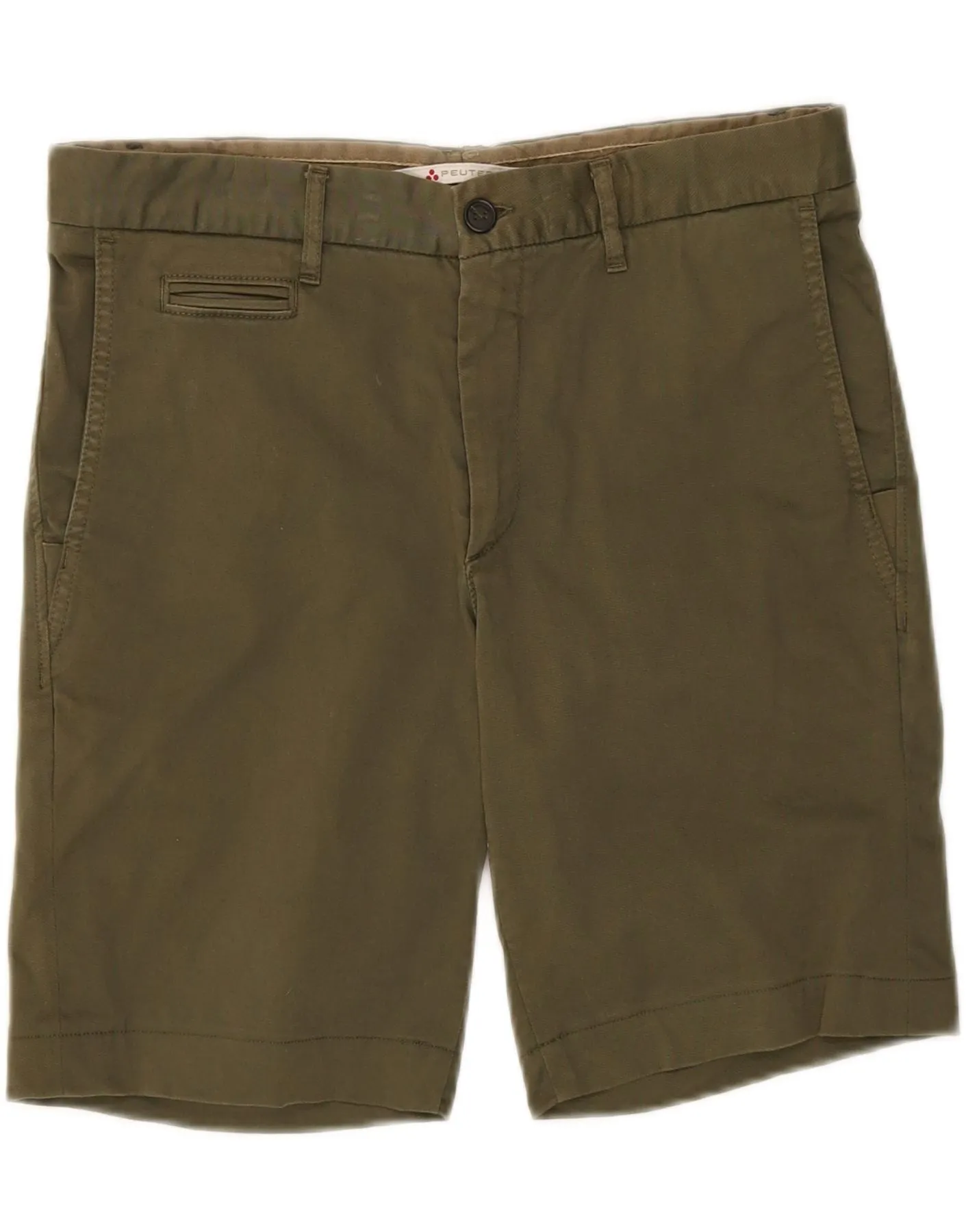 Quick Fit Design PEUTEREY Mens Chino Shorts IT 50 Large W34 Khaki Cotton