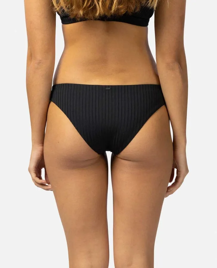 Ocean Swim Ergonomic Contour Design Rip Curl Premium Surf Cheeky Bottom-Black