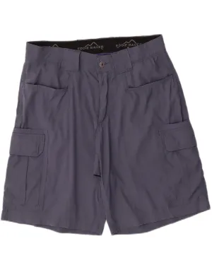 EDDIE BAUER Mens Cargo Shorts W32 Medium Blue Nylon Dynamic Performance