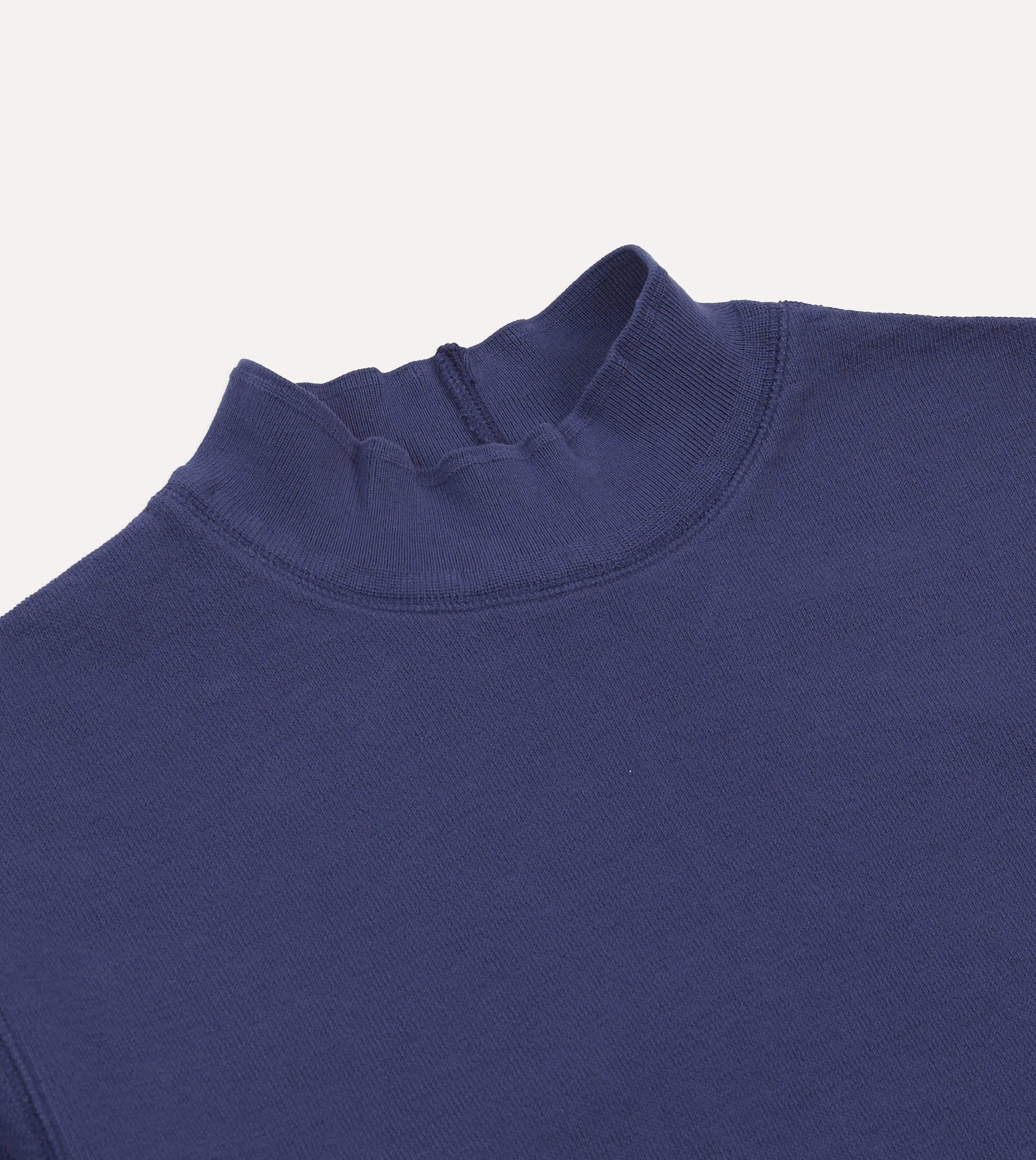 Navy Cotton Long-Sleeve Mock Neck Hiking T-Shirt Christmas