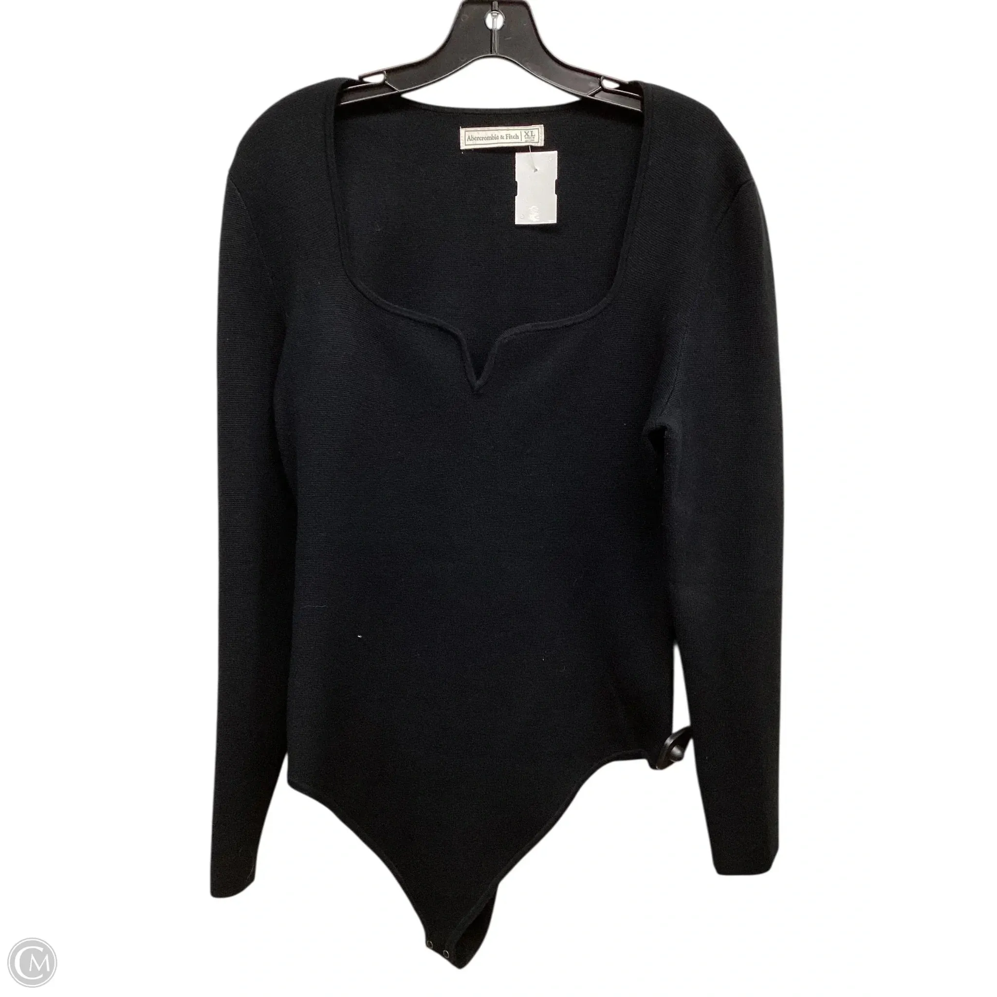 Bodysuit By Abercrombie And Fitch In Black, Size: Xl nude bodysuit stretchy bodysuit