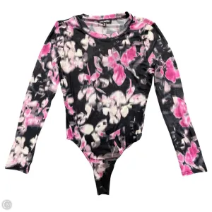 white bodysuit bamboo bodysuit Bodysuit By Steve Madden In Black & Pink, Size: M