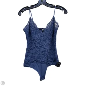 Bodysuit By Express In Blue, Size: S knit bodysuit