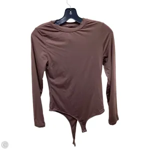 Bodysuit By Clothes Mentor In Brown, Size: M bodysuit with jacket