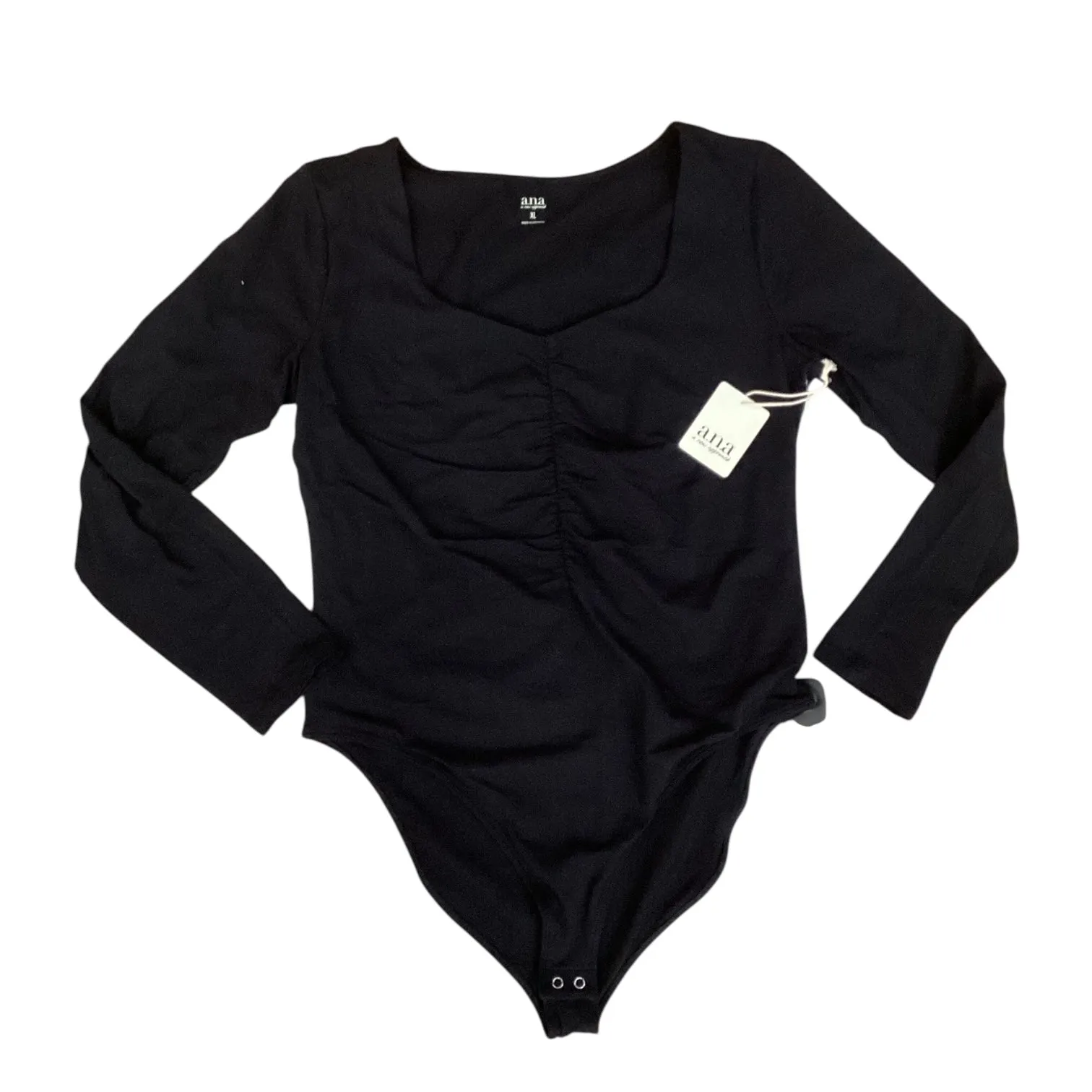 Bodysuit By Ana In Black, Size:Xl celebrity style bodysuit tank bodysuit