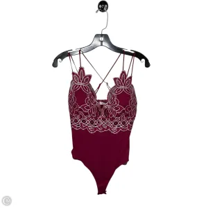 black bodysuit casual chic bodysuit Bodysuit By Clothes Mentor In Red, Size: M