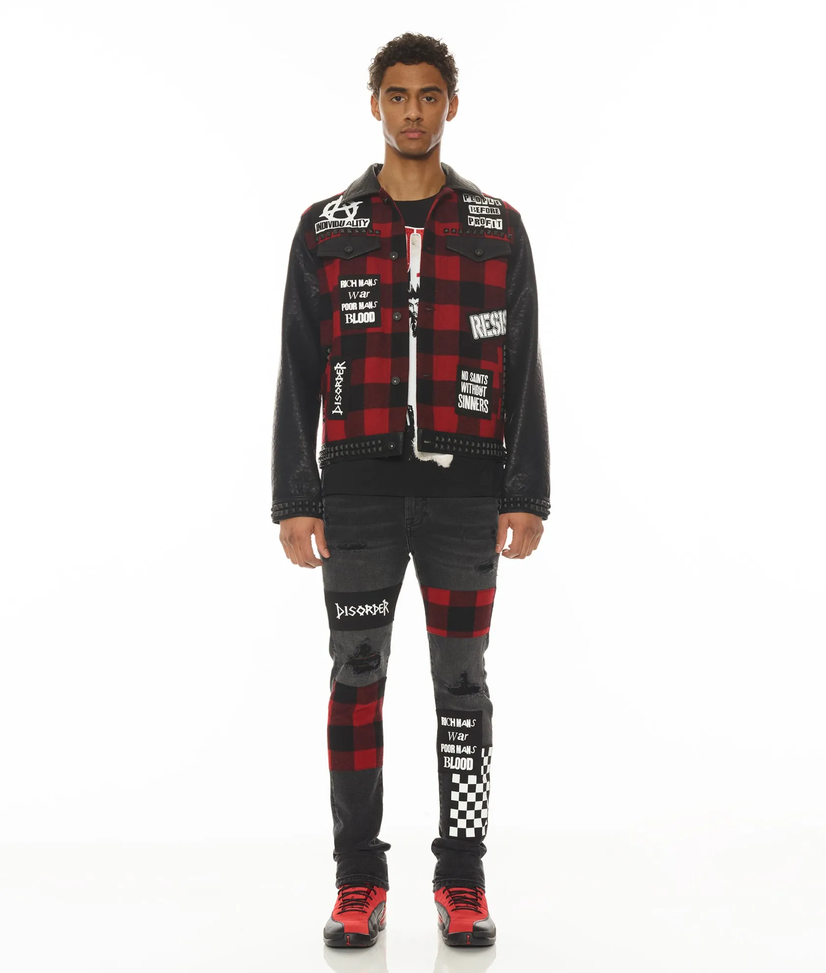 Chill Outfit Relaxed Style Earthy Everyday Loose Music Event PUNK SUPER SKINNY IN PLAID