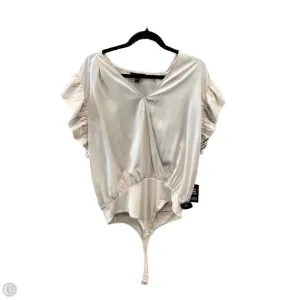 Bodysuit By Express In Cream, Size: L chic bodysuit date night bodysuit