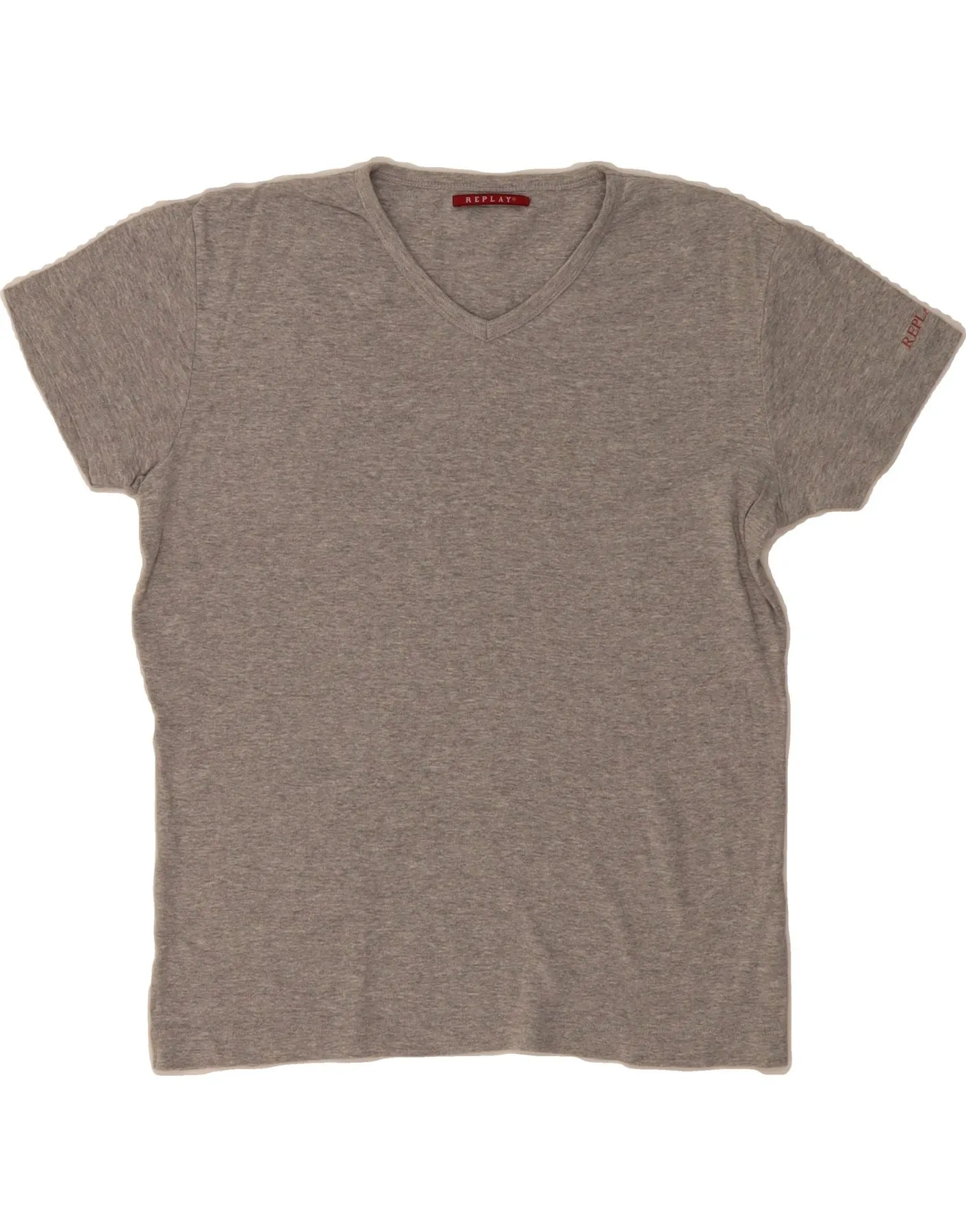 Minimal Style Trend REPLAY Womens T-Shirt BEST SELL UK 14 Medium Grey Cotton