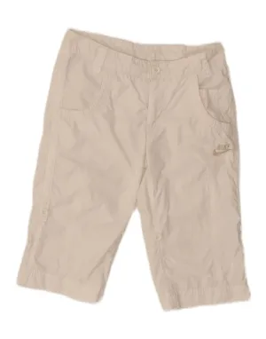 Chambray Fabric Soft Touch NIKE Womens Casual Shorts UK 10 Small W30  White Polyester