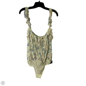 Bodysuit By Free People In Cream, Size: M leopard bodysuit curve bodysuit