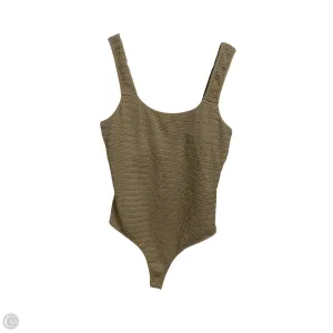 black bodysuit Bodysuit By Clothes Mentor In Tan, Size: 1x