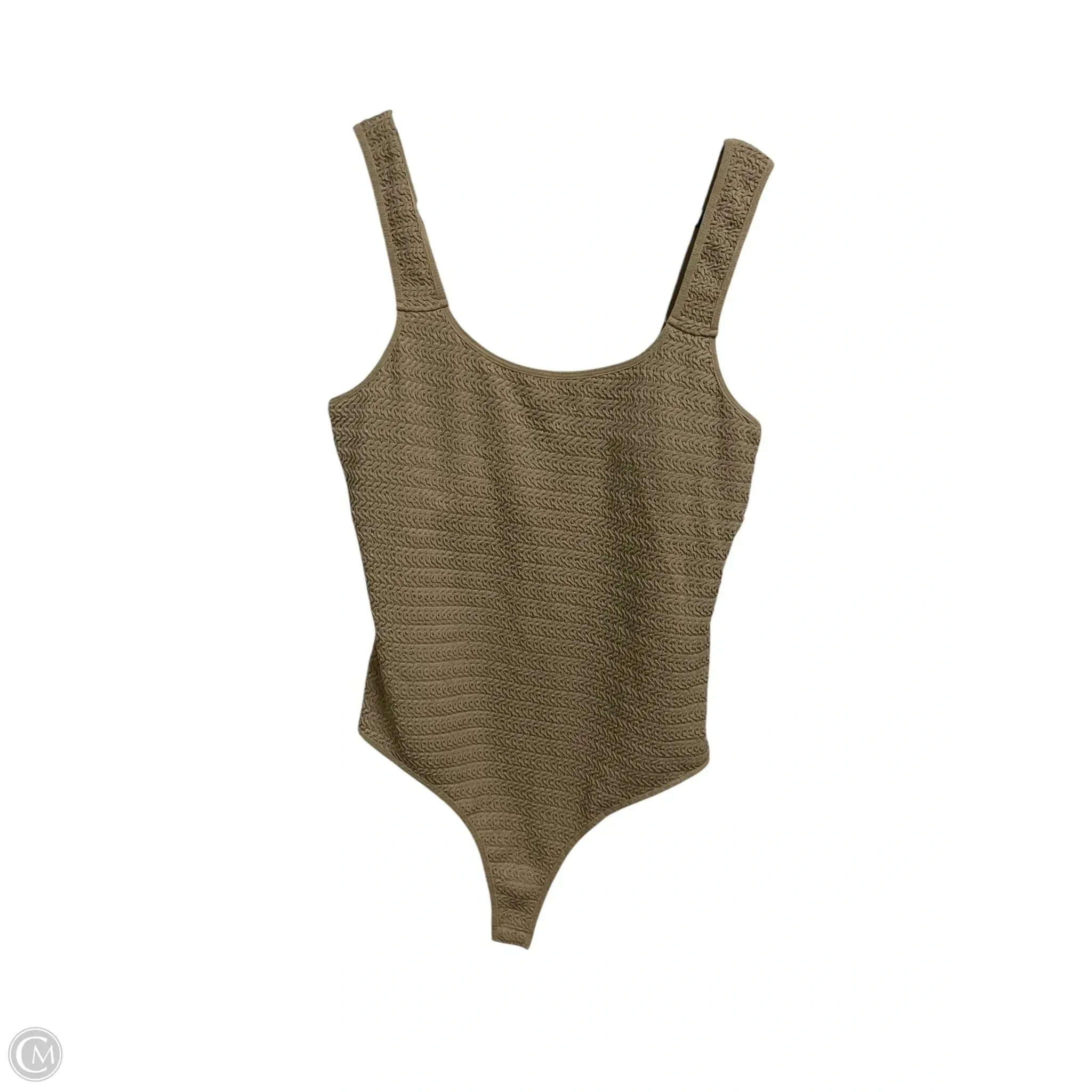 black bodysuit Bodysuit By Clothes Mentor In Tan, Size: 1x