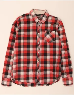 Holiday Gift Classic Look LEE Mens Shirt Large Red Check Cotton