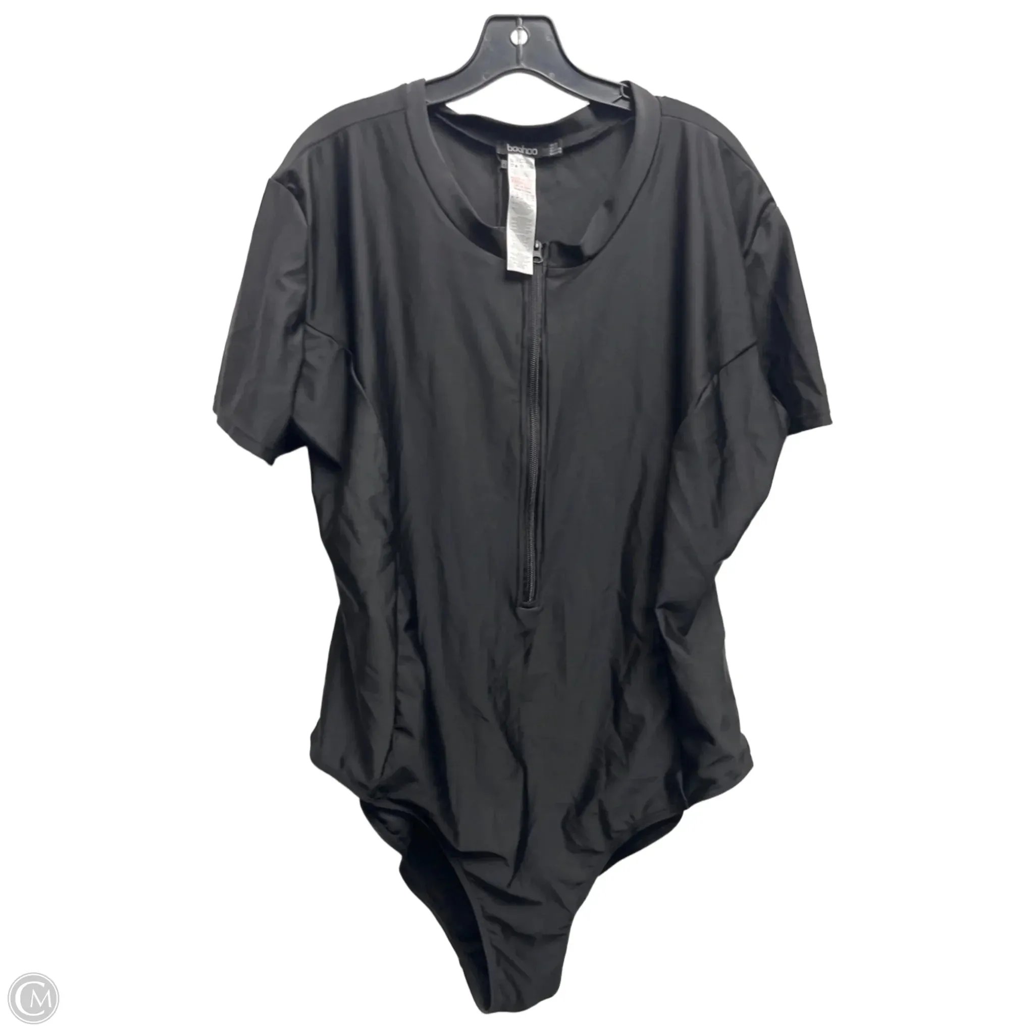 bodysuit with jeans Bodysuit By Boohoo Boutique In Black, Size: 3x