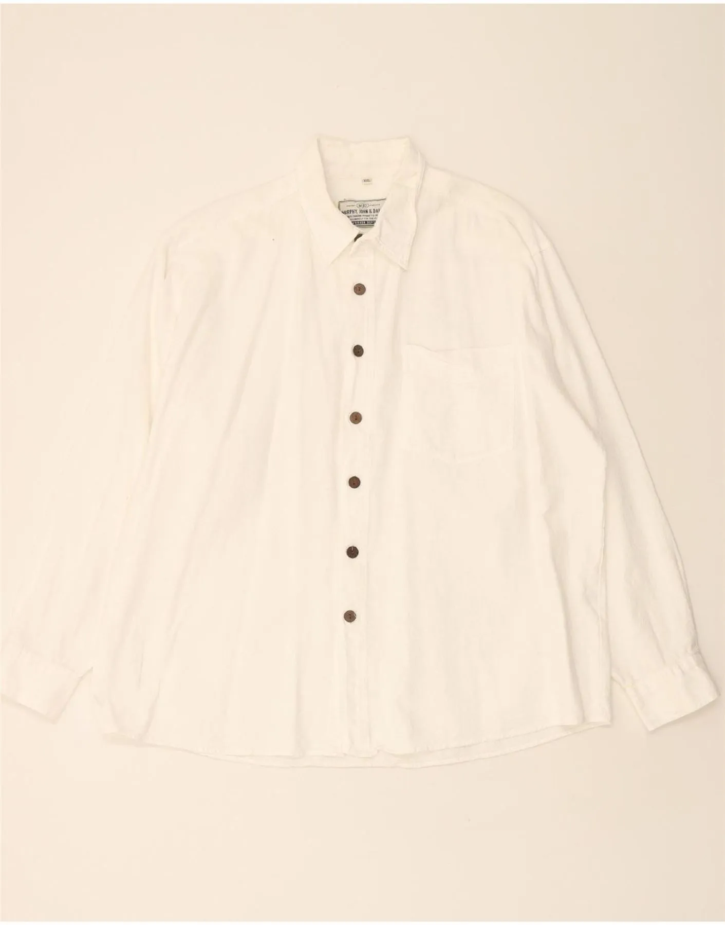Morning Comfort Trendsetter Choice VINTAGE Mens Shirt 2XL White Cotton