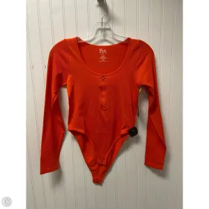 high cut bodysuit backless bodysuit Bodysuit By Clothes Mentor In Orange, Size: M