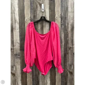 Bodysuit By Cme In Pink, Size: Xl turtleneck bodysuit