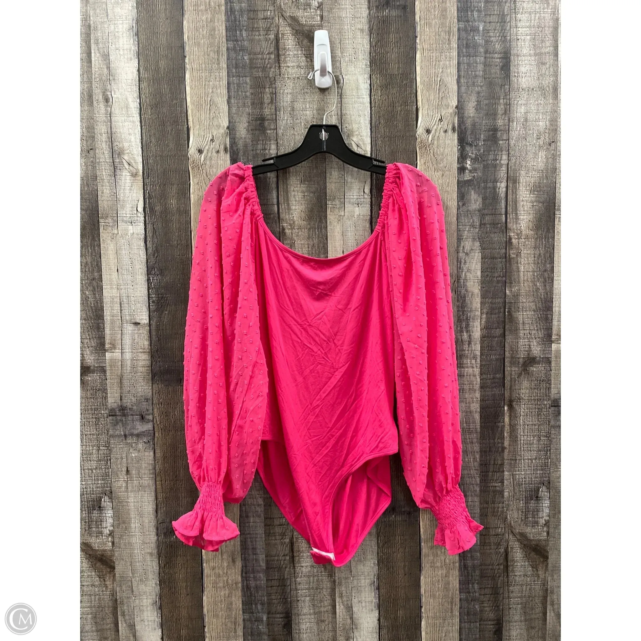 Bodysuit By Cme In Pink, Size: Xl turtleneck bodysuit