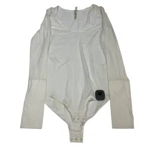 Bodysuit By Free People In Cream, Size:M silver bodysuit layered bodysuit
