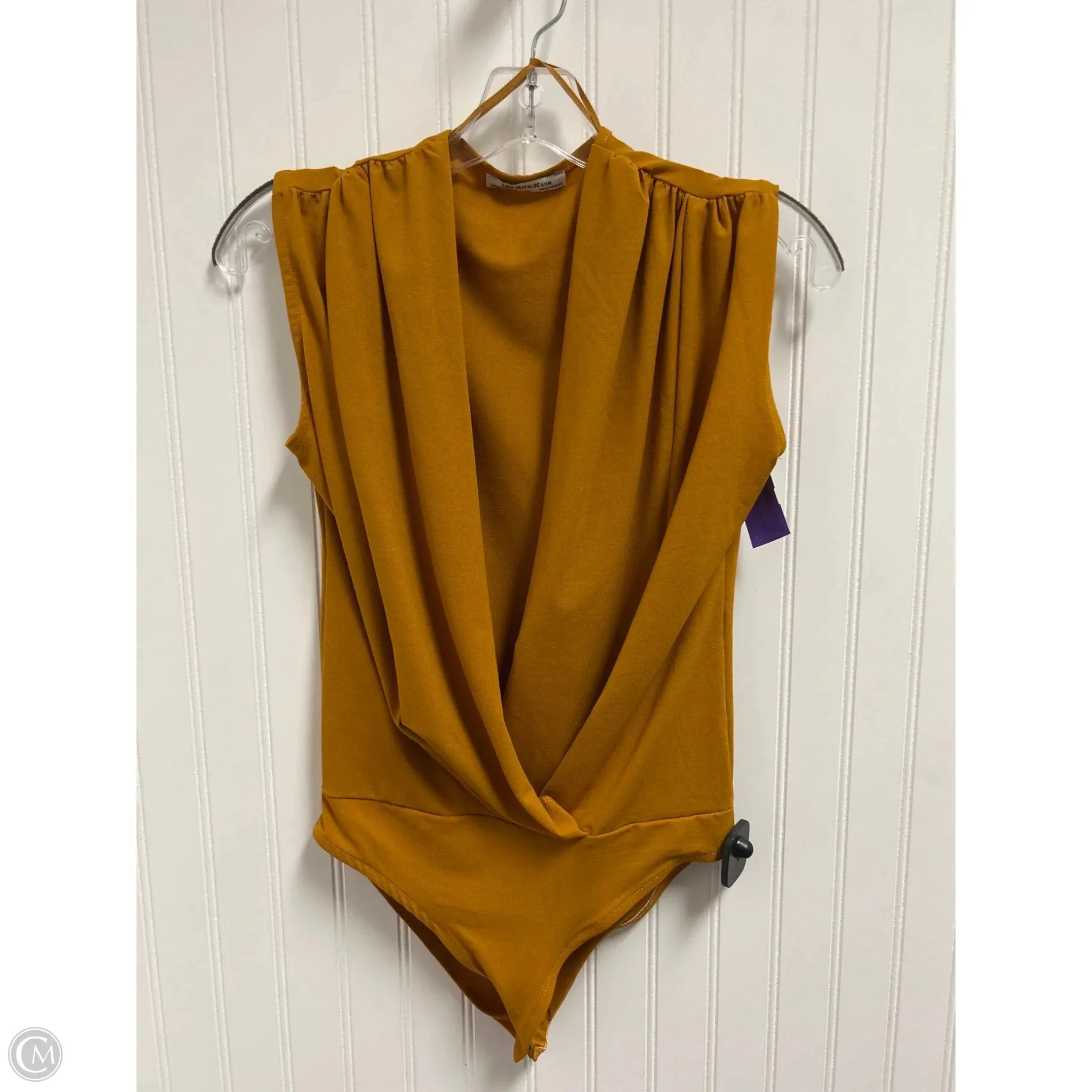 Bodysuit By Zara In Yellow, Size: S athleisure bodysuit