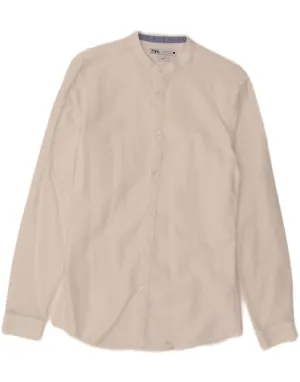 ZARA Mens Slim Fit Shirt Small White Cotton Tagless Design