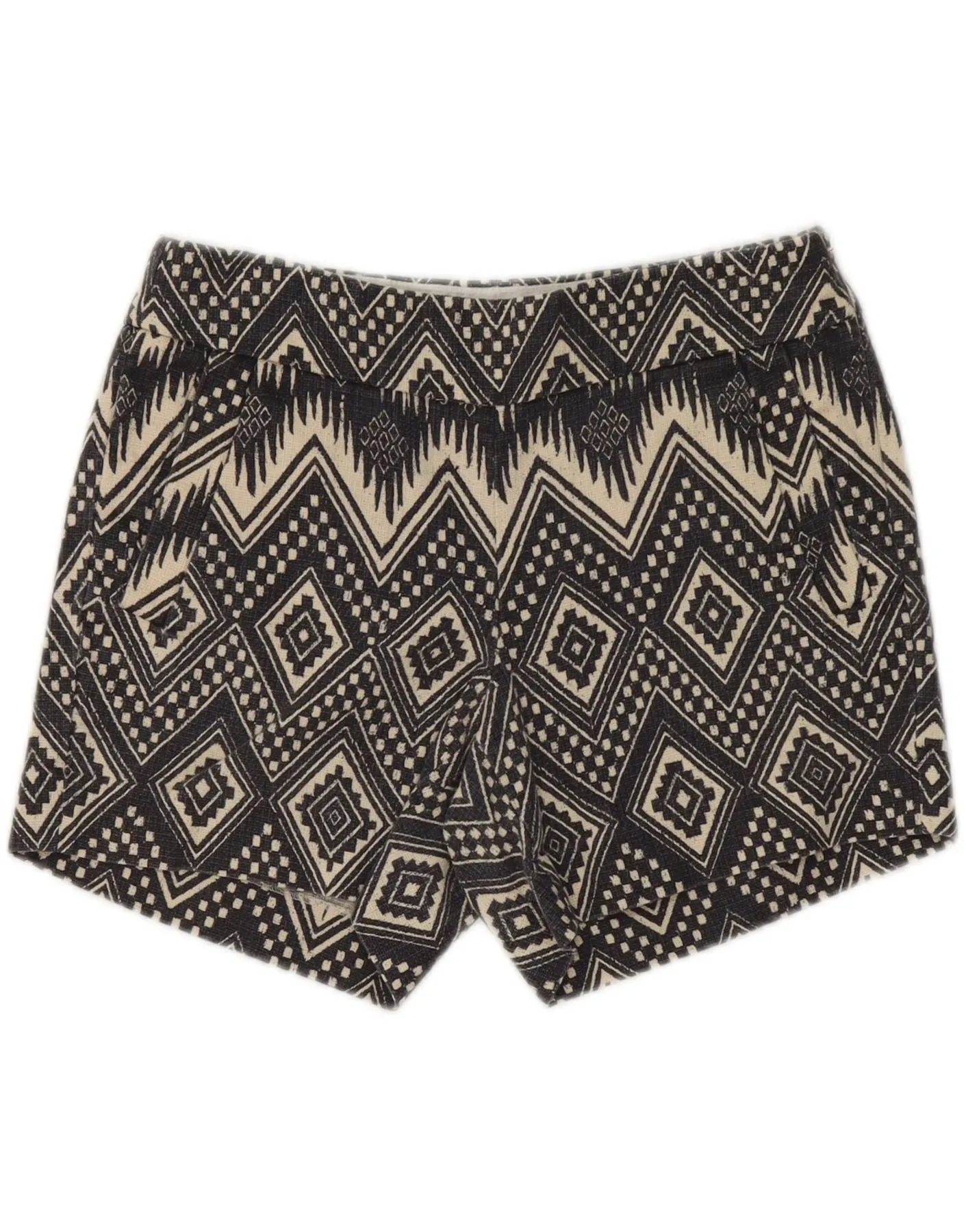 J. CREW Womens Chino Shorts US 0 XS W28 Black Geometric tall size No Slip Shoulder Grips