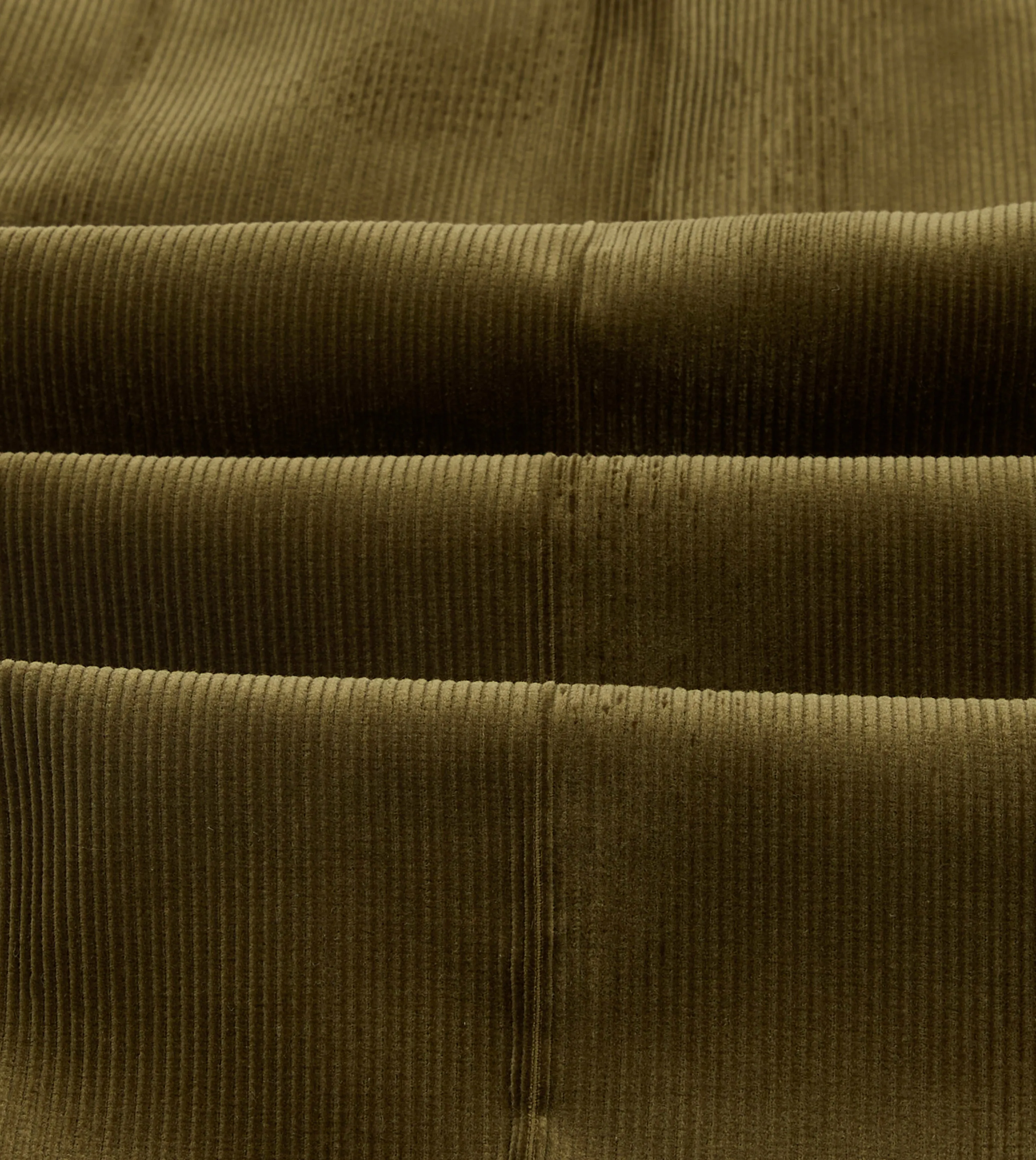 Tailored Work Fit Comfortable Design Olive Mid-Wale Corduroy Single Pleat Trouser