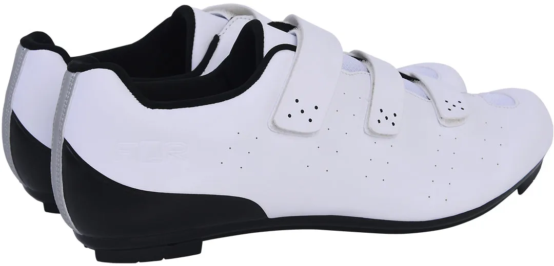 FLR F-37 Mens Road Cycling Shoes - White Collared Ankle