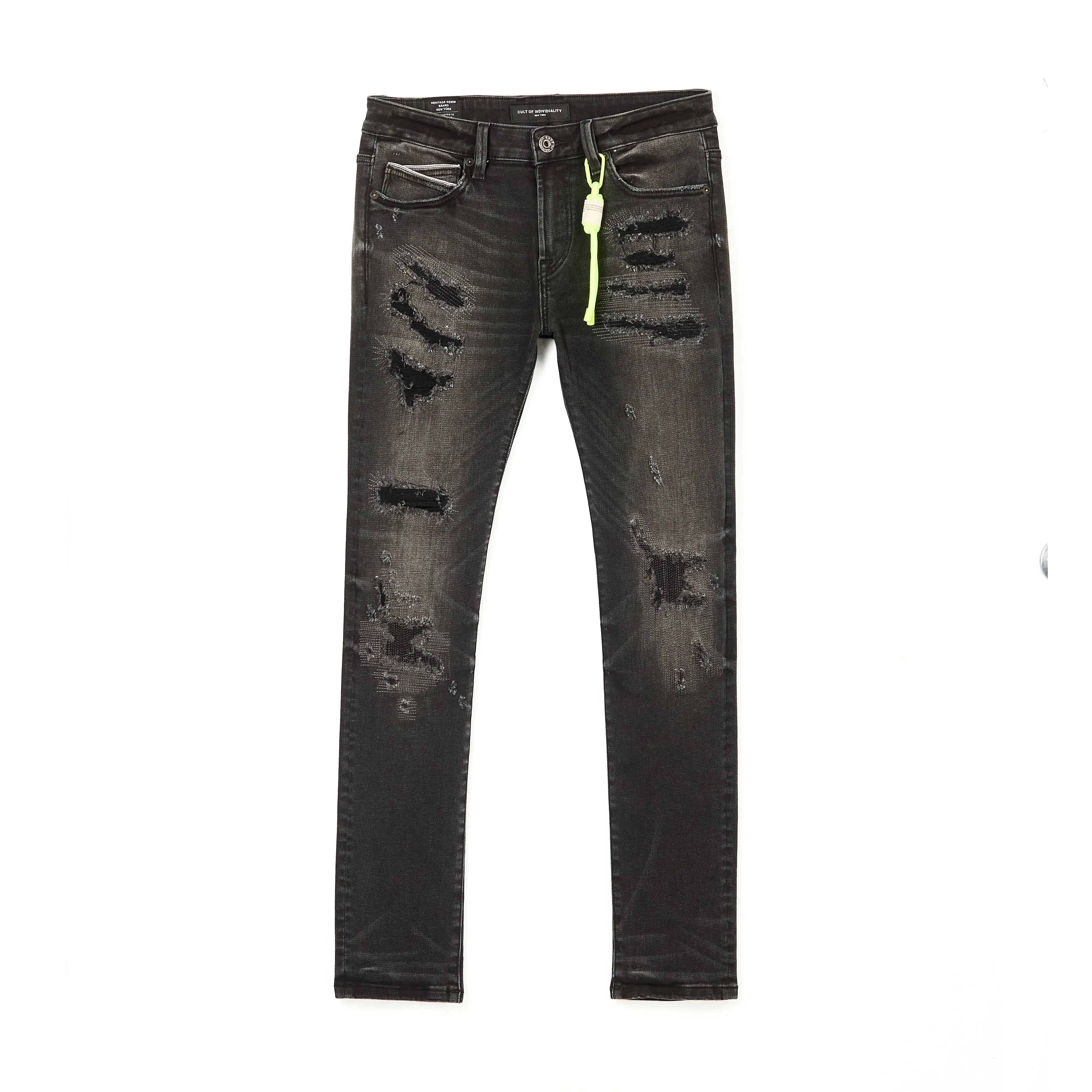 Casual Energy Solid Choice Cult's Punk Super Skinny Jeans in Sterling