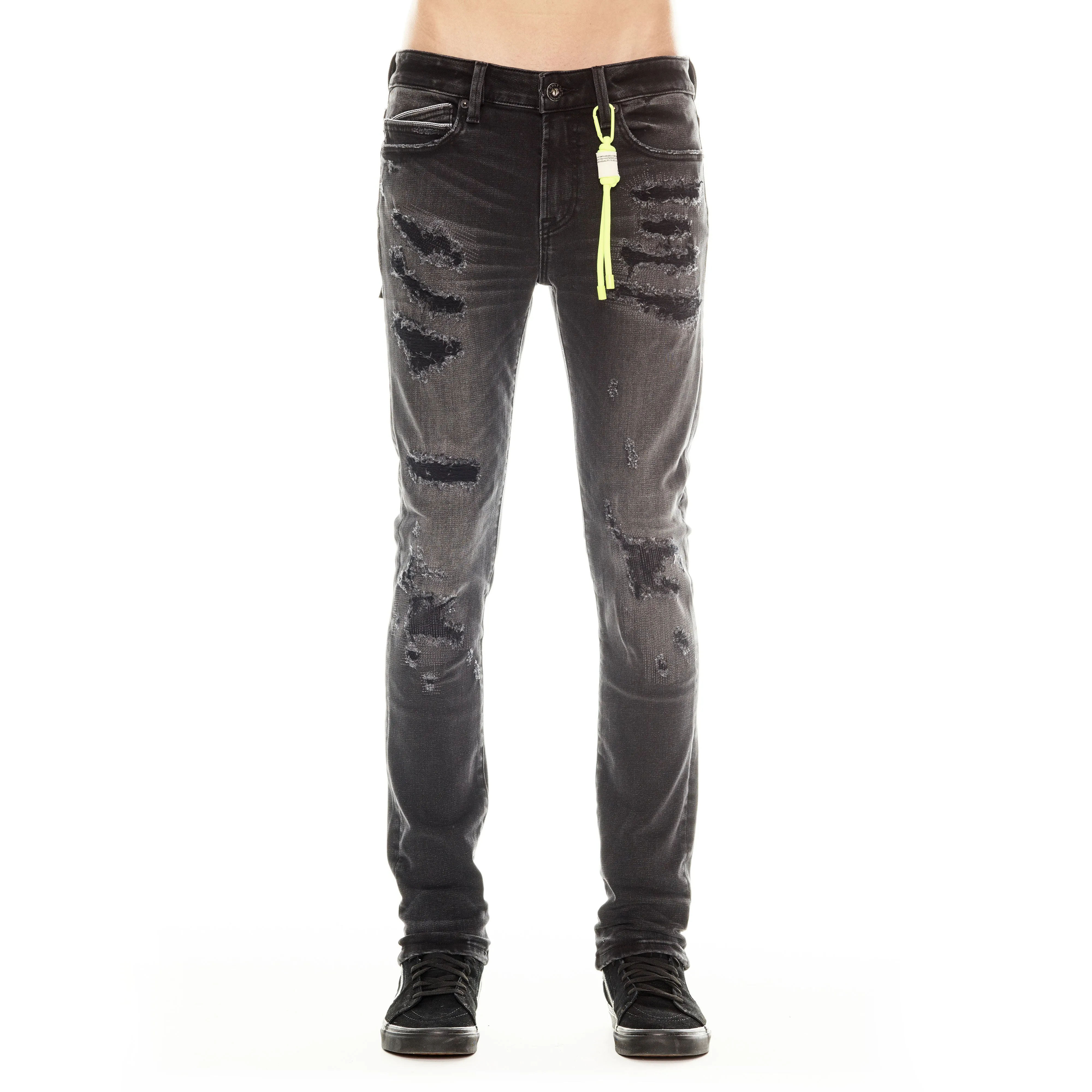 Premium Denim Low Profile Zipper Cult's Punk Super Skinny Jeans in Sterling