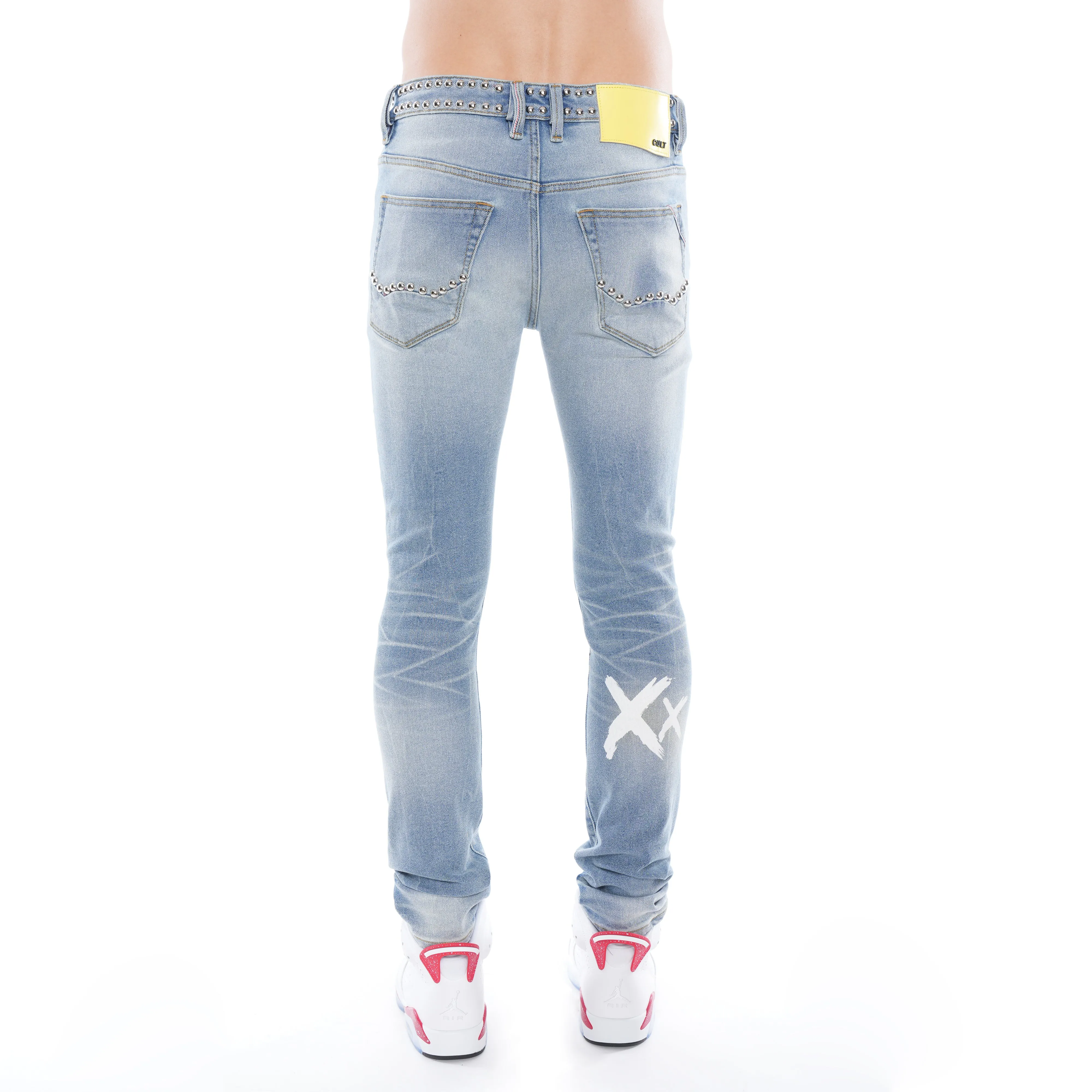 Vintage Wash PUNK SUPER SKINNY IN DEF LEPPARD