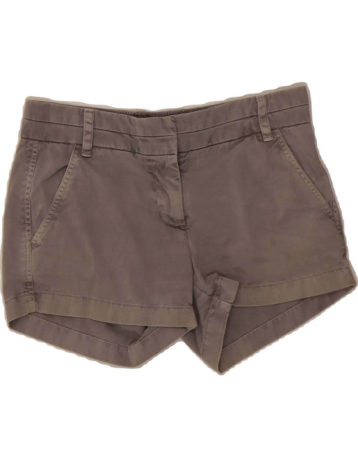 Modern Fit J. CREW Womens Chino Shorts US 0 XS W28  Grey Cotton