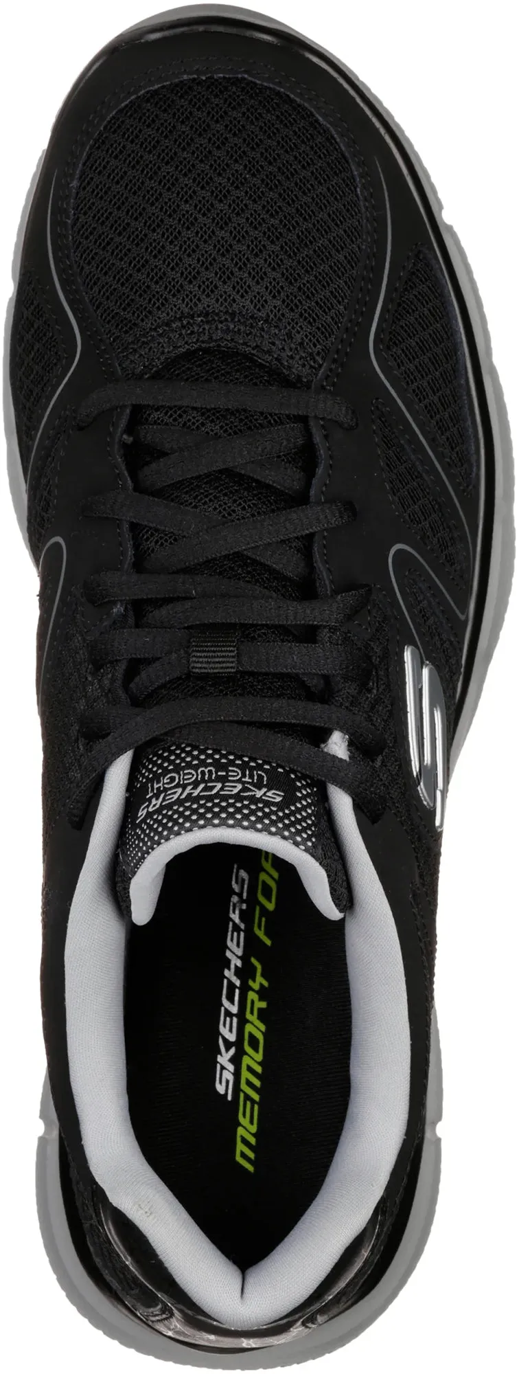 Airflow Channeling Layered Look Skechers Verse Flash Point Mens Training Shoes - Black