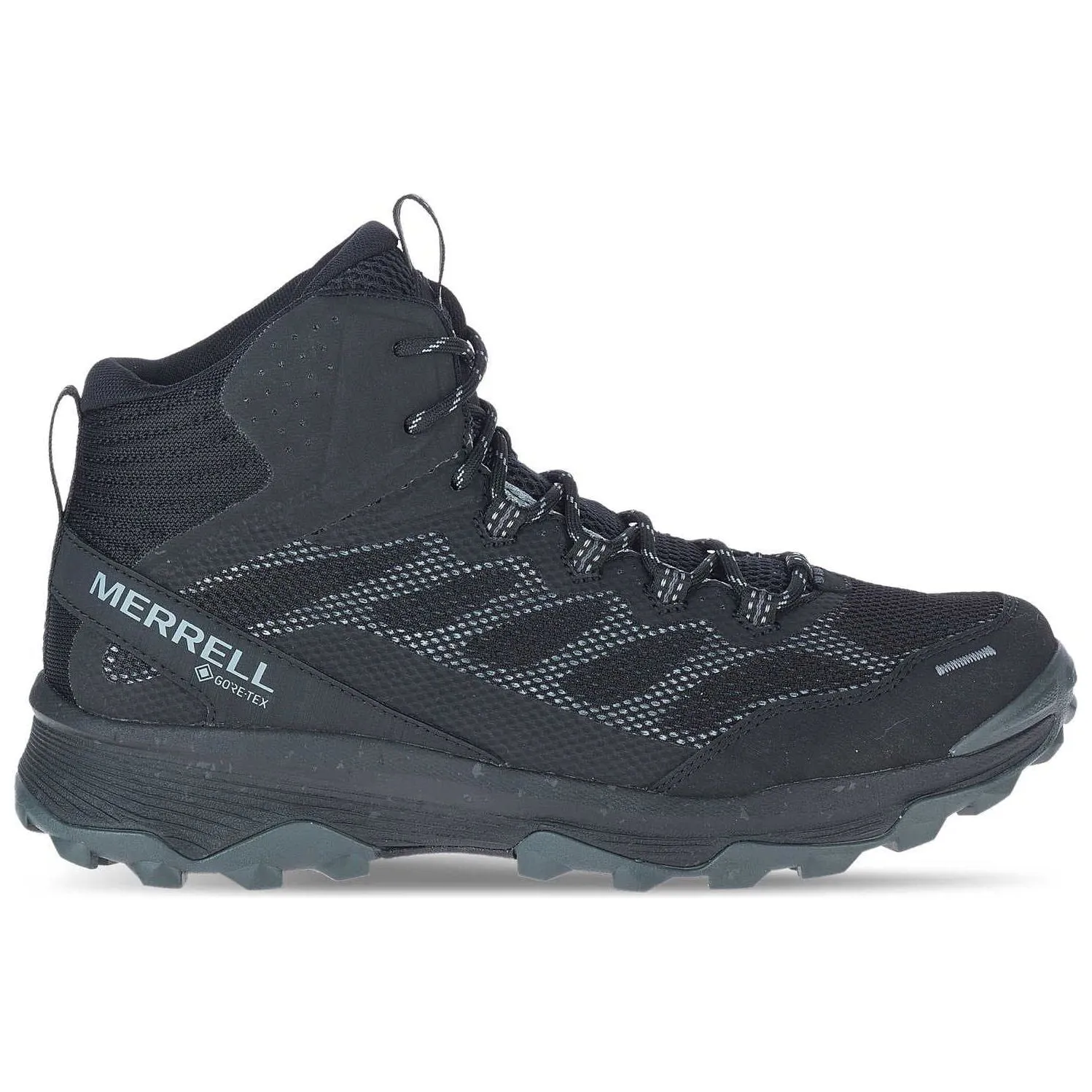 Versatile Support Merrell Speed Strike Mid GORE-TEX Mens Walking Boots - Black