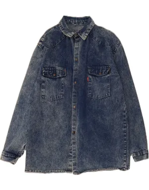 LEVI'S Mens Denim Shirt Medium Blue Performance Fabric
