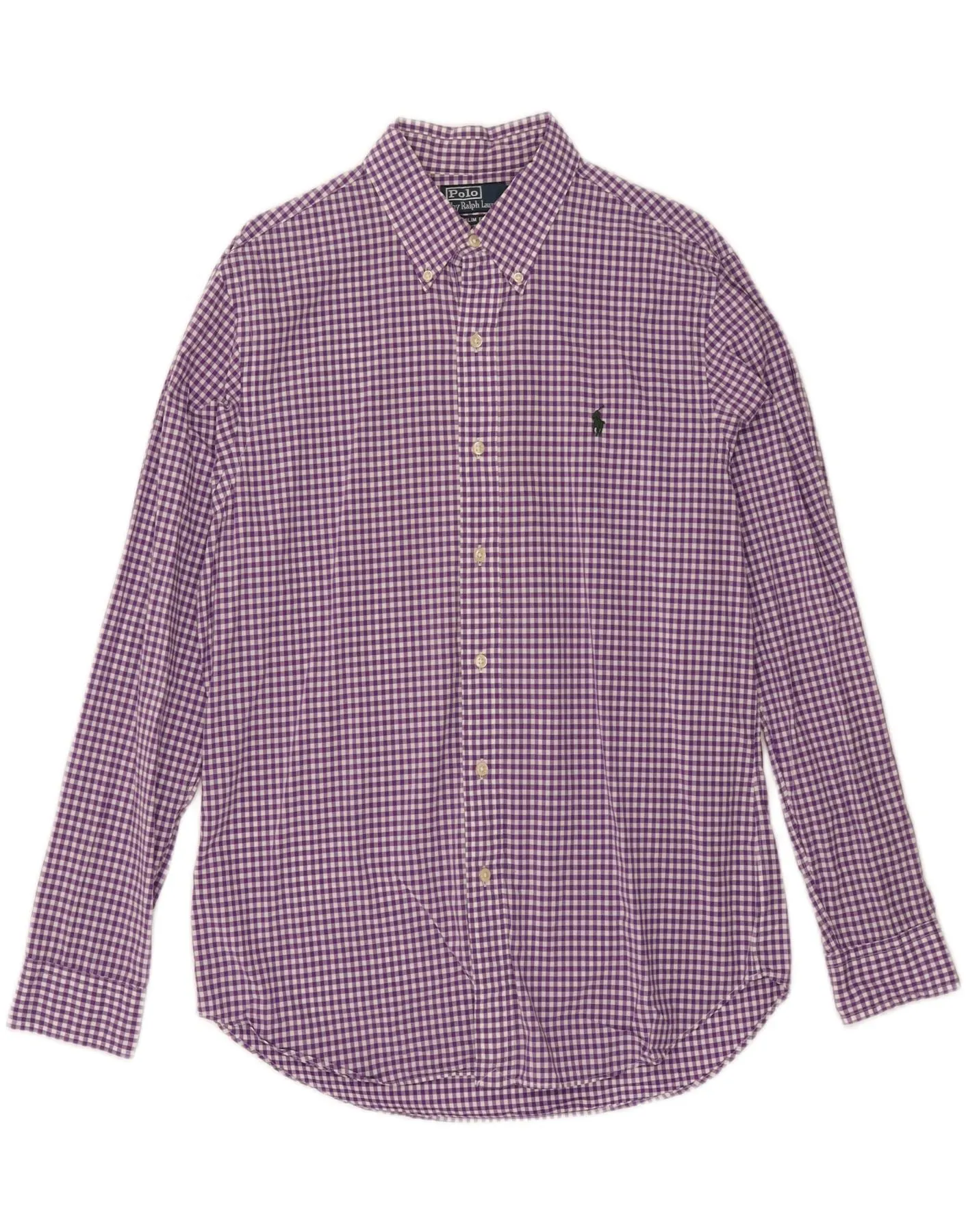 Smart Appearance POLO RALPH LAUREN Mens Slim Fit Shirt Large Purple Check