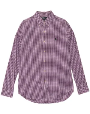 Smart Appearance POLO RALPH LAUREN Mens Slim Fit Shirt Large Purple Check
