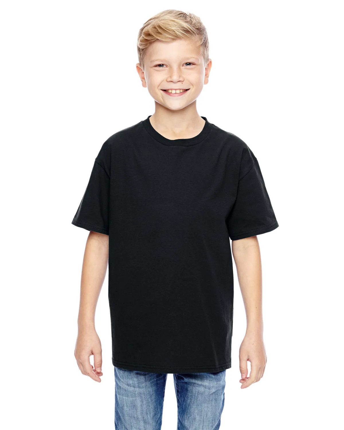Hanes 498Y Youth Nano-T T-Shirt WrinkleFreeFabric