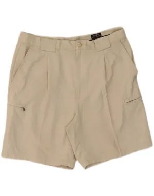 Sweat Wicking Technology IZOD Mens Cargo Shorts W36 Large Beige Polyester